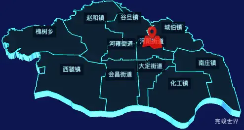 echarts焦作市孟州市geoJson地图3d地图自定义图标